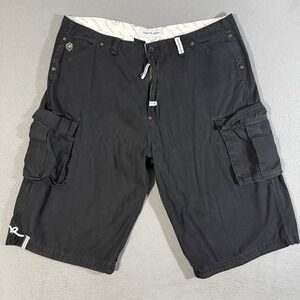 Vintage Rocawear Military Cargo Shorts Mens Size  Black Ripstop Skater Baggy 40
